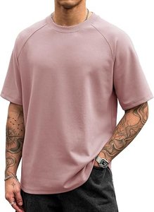 Camiseta Oversize de Algodón Pesado para Hombre, Ajuste Holgado con Hombros Caídos, Camiseta Lisa, Ropa Urbana, Fabricante de Ropa - Product Image 2