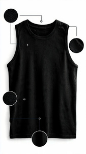 Chaleco sin mangas de algodón para hombre OEM, estilo oversize, para gimnasio, entrenamiento, verano, ropa urbana, personalizable con marca. - Product Image 6