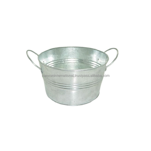 Lot de 2 jardinières de fleurs en métal uniques pour restaurant, jardin et maison, accessoires décoratifs pour pots floraux - Product Image 4