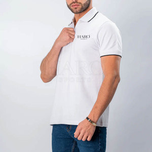 Polo de Golf Personalizado con Cierre de Cremallera, para Hombre, en Tela Básica de Mezcla de Algodón, con Cuello con Cremallera, Ropa Deportiva Informal - Product Image 3
