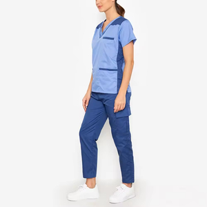 Hot Selling Medical <b>Scrubs</b> Uniforms Men Women Nurse <b>Scrubs</b> <b>Set</b> Short Sleeve <b>Scrubs</b> Uniforms <b>Sets</b> - Product Image 3