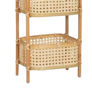 Estantería de Ratán Hecha a Mano, Diseño Único de Tejido Hexagonal, Estante de Almacenamiento Ligero y Ecológico para la Organización del Hogar - Product Image 4