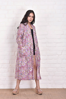 Robe kimono en coton bohème pour femmes, imprimé classique, longueur genou, peignoir pour hôtel, spa et plage