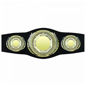 Cinturón de exhibición de cuero estilo lucha libre, ajustable, con placa metálica, para adultos, coleccionable, diseño de cinturón de premio - Product Image 4