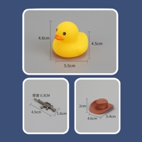 Promotion cadeau jouer maison jouets petit canard en caoutchouc voiture ornements Super Cool Cowboy canard en caoutchouc avec chapeau, lunettes de soleil, pistolets