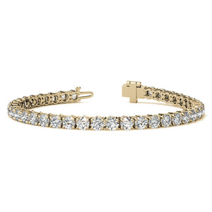 Pulsera de tenis de plata chapada en oro con diamantes VVS color D, lista para enviar, con certificado IGI, elegante, de 9.5 quilates, para mujer - Product Image 1