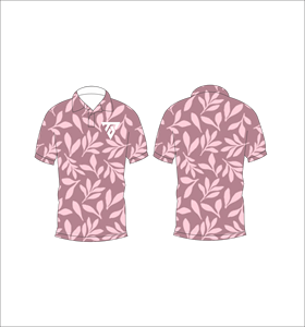 เสื้อโปโลพิมพ์ลายใบไม้สีชมพูสำหรับผู้ชายแขนสั้นลำลองแฟชั่นฤดูร้อนเสื้อโปโลกอล์ฟ - Product Image 6