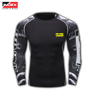 Index <b>Men's</b> Long Sleeve Compression <b>Shirt</b> <b>Black</b> With Pattern Quick Dry Sporty O-Neck <b>Slim</b> <b>Fit</b> Printed Design - Product Image 1