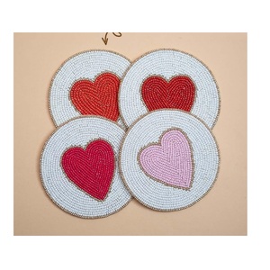 Posavasos Bordado con Cuentas al por Mayor, Estilo Bohemio, 5mm, Decoración para Mesa del Hogar, Uso en Fiestas, Excelente Calidad, Diseño Personalizado - Product Image 4