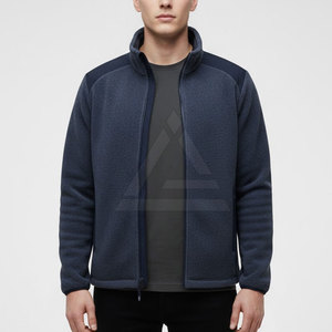 Classic Sherpa <b>Fleece</b> <b>Jacket</b> For Men Designed <b>With</b> Soft Thermal <b>Lining</b> Fabric And Full Zip Closure For Winter Activities - Product Image 3
