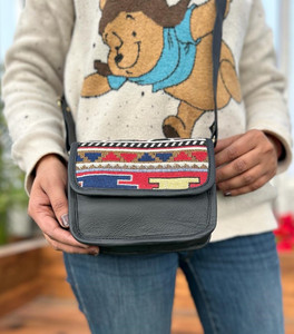 Nouveau fait à la main vente chaude Jacquard en cuir véritable sacs à bandoulière multi-usage nouveau Vintage élégant sac à bandoulière pas cher taux produit en vrac - Product Image 2