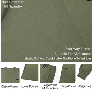 Custom Logo Women Men Women Plain Hospital Surgical Clinic Beauty SPA Wholesale Medical <b>Doctor</b> Nurse Suits Scrubs Uniforms <b>Sets</b> - Product Image 2