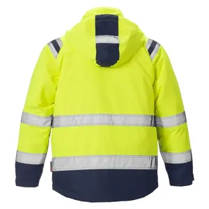 Men's <b>Winter</b> <b>Waterproof</b> Security Work <b>Jacket</b> Reflective Coat for Workers in Mechanic Safety <b>Jacket</b> - Product Image 1