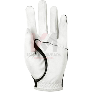 Gants de golf OEM personnalisés avec paume en peau de mouton douce et sangle de poignet réglable pour les commandes en gros et en vrac - Product Image 1