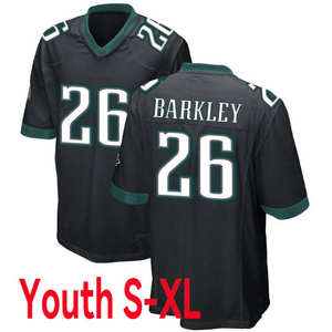 Jersey Sepak Bola Amerika Philadelphia 2026 Baru Saquon Barkley # 26 Midnight Green White Black Game Day Team Summer Printed - Product Image 6