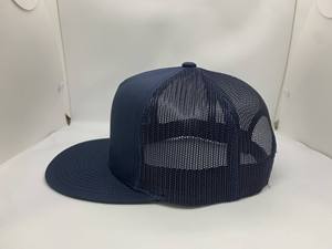 Fabric 5-Panel Design High Quality Trucker <b>Hat</b> Custom Polyester/Cotton Brim Breathable Mesh <b>Flat</b> Square Snapback Performance - Product Image 2