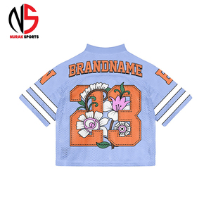 เสื้อเจอร์ซีย์ตาข่ายคุณภาพสูงทรงโอเวอร์ไซส์ ไหล่ตก พร้อมโลโก้สั่งทำ วัสดุตาข่าย สตรีทแวร์ รับผลิตแบบ OEM ปี 2026 - Product Image 6