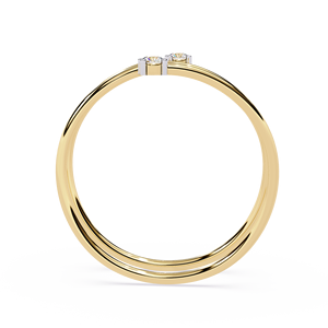 18K Gold Three tier Spiral Band Elegant <b>Open</b> Statement <b>Ring</b> Fine Anniversary Gift Engagement women's fashion jewelry - Product Image 4