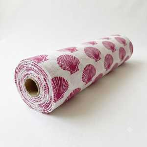 Pink Shell Print 100% Cotton Poplin <b>Fabric</b> 43/44" Wide <b>Medium</b> Weight Woven Stain Resistant Ethnic Style Home Textile Material - Product Image 4