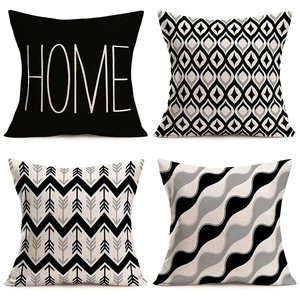 Housse de coussin carrée en coton imprimée décorative personnalisée avec logo personnalisé, pour usage domestique, lavable, antibactérienne - Product Image 2