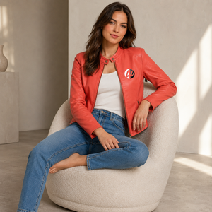 Chaqueta de cuero premium para mujer que ofrece un estilo refinado, comodidad ligera y rendimiento duradero en todas las estaciones OEM - Product Image 6