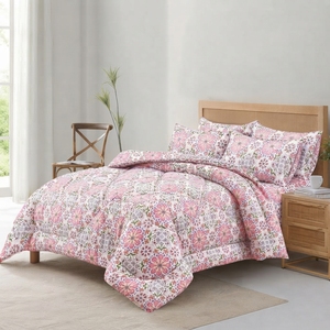 Juego de Edredón con Estampado Floral Clásico, 100% Mezcla de Algodón T-150, Transpirable para Todas las Estaciones, Uso Doméstico - Product Image 6