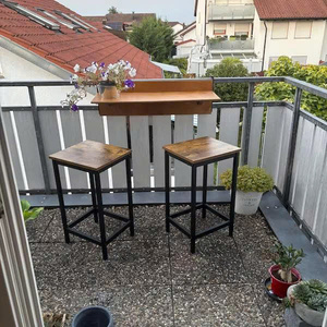 Mesa de Balcón Plegable Moderna de Teca, Muebles de Exterior de Diseño Minimalista para Apartamento, Duradera, con Garantía de 24 Meses - Product Image 2