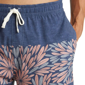 Men Swim Shorts Floral Panel Design Beach Shorts Quick Dry Board Shorts <b>Elastic</b> Waist Summer Swimwear OEM ODM Supplier - Product Image 4