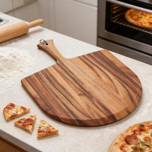 Planche à découper extra large en bois d'acacia, style naturel, en bois massif, pour la préparation des aliments, en acacia noir - Product Image 1