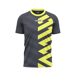 T-shirts de course sans manches personnalisés en Spandex/Polyester noir et jaune à dégradé, imprimés par sublimation, OEM ODM, vêtements de sport sans couture - Product Image 5