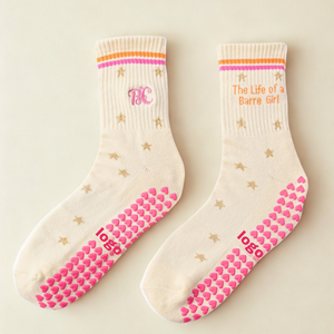 <b>Custom</b> Logo Women's Non Slip Yoga <b>Socks</b> Crew Athletic <b>Socks</b> Anti Slip Pilates Dance <b>Grip</b> <b>Socks</b> - Product Image 1