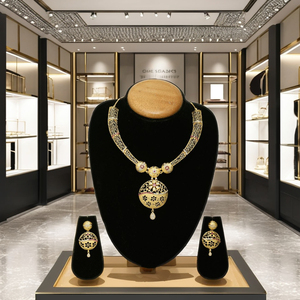 Colliers ras du cou en or rempli 14K 18K 24K avec pierres AD, design indo-occidental, vente en gros - Product Image 5