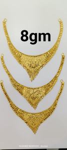 Collar de oro de 22 quilates y 8 gramos, gargantilla nupcial india, conjunto de joyería tradicional floral Meenakari para mujer, joyería étnica para boda. - Product Image 4