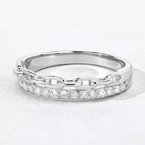 Anillo de Diamantes de 0.5CT con Certificado IGI, Plata de Ley 925, Chapado en Oro, Cultivado en Laboratorio, CVD, Color FG, VS1, Joyería de Compromiso de Lujo para Mujer - Product Image 6
