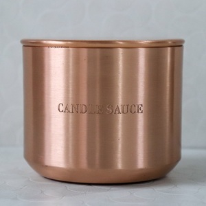กระปุกเทียนทองแดงสีโรสโกลด์พร้อมโลโก้สั่งทำ ภาชนะใส่เทียนทองแดงหรูหราขนาด 16 ออนซ์ ภาชนะตกแต่งสไตล์โมเดิร์นสำหรับเทียนหอม - Product Image 2
