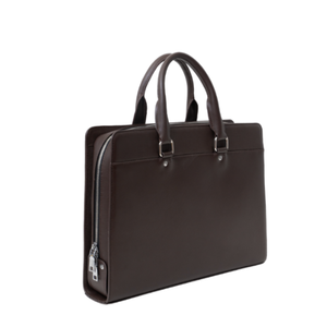 Sac à main pour ordinateur portable en cuir véritable, de luxe, durable, de haute qualité, avec fermeture éclair, poignée, sac de transport pour le bureau - Product Image 1