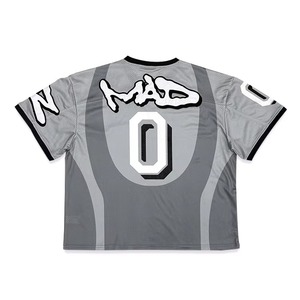 Camiseta de Fútbol Personalizada de Malla Oversize con Bordado, Cuello en V y Corte Boxy - Product Image 6
