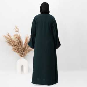 Abaya Traditionnelle Islamique pour Femme, Style Saoudien, en Polyester Respirant, Longueur Cheville, Collection Printemps, Vente en Gros Dubaï - Product Image 6
