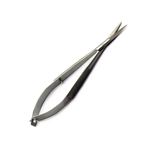 Premium Heavy Duty Spring Scissors Stainless Steel Cuticle Curved Sharp Blades with Customized Logo and Precision Steel Handle - Product Image 5