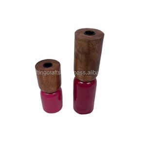 Support à bougie artisanal en bois, décoratif, pour la maison, les événements, la décoration d'hôtel, au meilleur prix, artisanat, porte-bougie en résine - Product Image 4