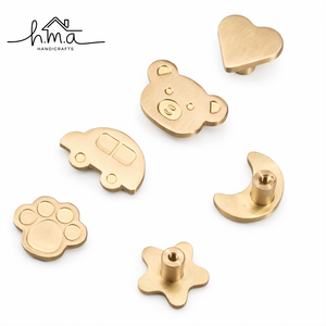 Cute Cartoon Brass Cabinet <b>Knobs</b> <b>and</b> <b>Drawer</b> <b>Pulls</b> for Kids' Room Modern Simplicity Design Kitchen & Bathroom Furniture Decor - Product Image 1