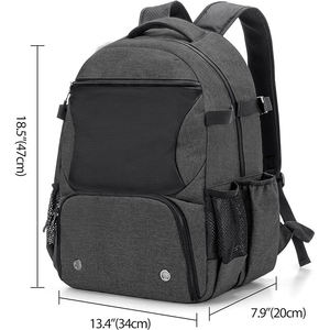 Bagnex Waterproof 600D <b>Baseball</b> Softball <b>Bat</b> Carrying Bag Separate Shoe Space Lightweight Durable Backpack 50-70L Customizable - Product Image 5