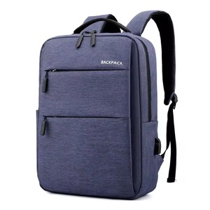Minimalist <b>Black</b> Nylon <b>Backpack</b> with Zipper Closure and Computer Interlayer for Unisex Use Wholesale Bag Supplier Large Capacity - Product Image 3