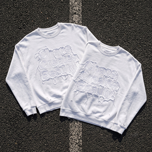 เสื้อสเวตเชิ้ตปักลายขาดๆ แบบวินเทจ คอกลม แขนยาว สีพื้น สำหรับผู้ชาย - Product Image 6