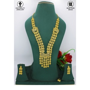 Conjuntos de joyería de boda turca collar de flores joyería chapada en oro joyería 24K chapado en oro Dubai collar y pulsera conjunto indio - Product Image 3