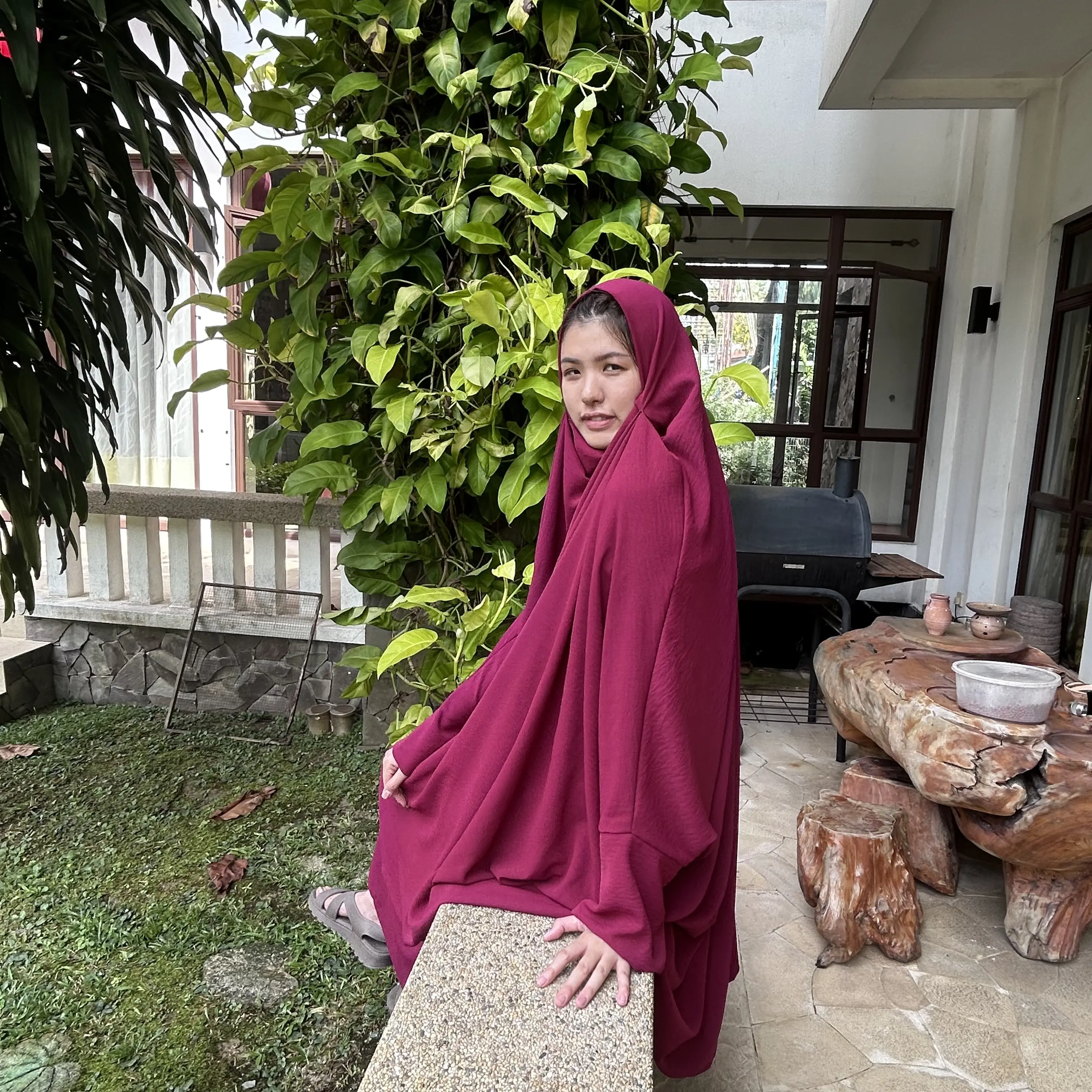 2024 แนวโน้มผู้หญิงและสาวเจียมเนื้อเจียมตัวชุดA Bayaเจียมเนื้อเจียมตัวเสื้อและเสื้อJilbab AbayaมุสลิมยาวAbayaกับHijab Ramadan