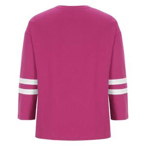 เสื้อยืดผู้หญิงไซส์ใหญ่ แขนยาว คอกลม ผ้าโพลีเอสเตอร์ กันยับ ทรงหลวม ปักลาย 3 มิติ ใส่ได้ทุกวัน - Product Image 2