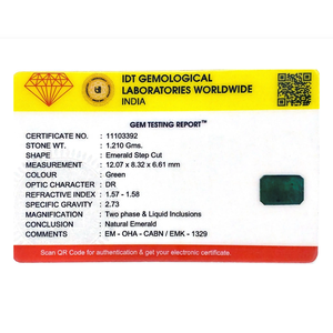 Natural Zambian Emerald 6.05 Carat Loose Gemstone Emerald Cut for Fine Jewelry - Product Image 4