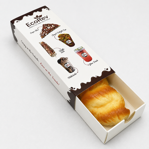 Nueva Caja de Papel para Alimentos Ecológica y Biodegradable con Logotipo Personalizado, para Dulces, Mochi, Donuts, Waffles y Galletas - Product Image 5