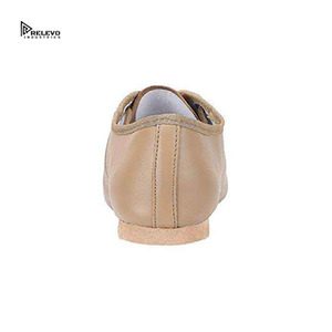 รองเท้าเต้นแจ๊สหนังสีแทน แบบผูกเชือก พื้นรองเท้าแยกส่วน ยืดหยุ่น ส้นเตี้ย น้ำหนักเบา สวมใส่สบาย เหมาะสำหรับฝึกซ้อมและการแสดงบนเวที - Product Image 6